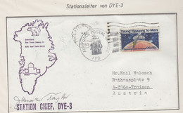 USA DYE 3  Early Warning System Cover Signature Station Chief Ca Air Force Postal  25 JUN 1980 (EW162A) - Vuelos Polares