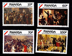 Rwanda 1990 - Bicentenaire De La Révolution Française - Unused Stamps