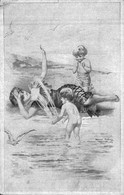 I1810 - Illustrateur - Femme - Enfants - Souvenir Offert Par LE MATIN - Non Classés