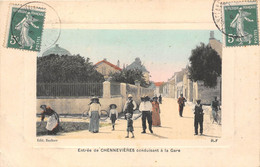 94-CHENNEVIERES- ENTREE DE CHENNEVIERES CONDUISANT A LA GARE - Chennevieres Sur Marne