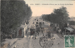 94-IVRY-SUR-SEINE- ENTREE D'IVRY PAR LA PORTE DE LA GARE - Ivry Sur Seine