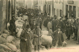 Château Chinon * La Foire Au Porcs * Marché Aux Cochons * Marchands Rue - Chateau Chinon