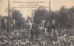 94-VINCENNES-CAVALCADE DE L'AVIATION  LA FOULE COURS MARIGNY PENDANT LA RECEPTION A LA MAIRIE.... - Vincennes