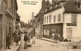 Corbigny * La Rue Des Forges * Sellerie Bourrelerie Ferdinand MOLLARET * Villageois - Corbigny