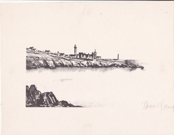 Reproduction DESSIN ENCRE De Yannick  RAY La Pointe Saint Mathieu 29 - Arte Contemporanea