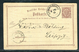 Allemagne - Entier Postal De Crimmitschau Pour Leipzig En 1874 - O 192 - Other & Unclassified