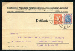 Allemagne - Carte Commerciale De Darmstadt Pour Bruxelles En 1922  - O 194 - Storia Postale