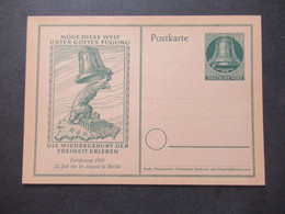 Berlin (West) 1951 Sonderpostkarte Europa Zug Ganzsache P 25 Ungebraucht - Cartoline - Nuovi