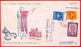 Aa3445 - INDIA - POSTAL HISTORY  - FIRST FLIGHT COVER Return Flight To VATICAN 1964 - Corréo Aéreo