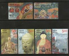 INDIA 2007 2550 YEARS OF MAHAPARINIRVANA OF THE BUDDHA 6v SET MNH, P.O Fresh & Fine - Mythologie