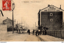 NANTERRE  Route De Charles X.  Carte écrite En 1908    Hôtel  L.TURPIN  2 Scans  TBE - Nanterre