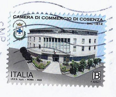 2022- ITALIA - CAMERA COMMERCIO DI COSENZA  - USATO SU FRAMMENTO - 2021-...: Usados