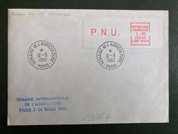 LETTRE VIGNETTE LS09 à 1,40 P.N.U. OBL.12-3 1982 PARIS SEMAINE DE L'AGRICULTURE - 1981-84 LS & LSA Prototipi