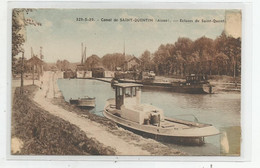 02 Aisne Canal De St Quentin écluses De Saint ..bateau Péniche ( En état ) - Saint Quentin