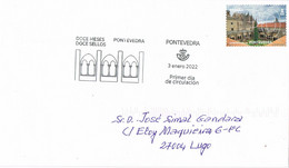 47172. Carta PONTEVEDRA 2022.  Serie 12 Meses, 12 Sellos. Turismo - Covers & Documents