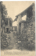 37   CHINON  L' EFFONDREMENT  DU  COTEAU  ( 14- 15 - Aout 1921 ) UN CHEMIN  DANGEREUX  LES  MURS  S' ECROULES DE  TOUTES - Chinon