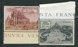 VATICAN Exprés N° 11 & 12 ** Lègère Bicoloration De La Gomme - Priority Mail