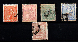 España Nº 131, 133, 137, 147, 132. Año 1873/74 - Used Stamps