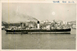 TEUCER * Carte Photo * Bateau Commerce Cargo Paquebot * Holt Blue Funnel Compagnie Société - Koopvaardij