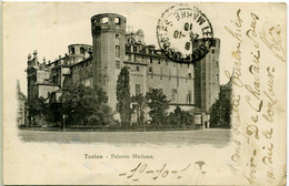 TORINO  Palazzo Madama Viaggiata In Franchigia Per Les Grandes Côtes Marne 1918 Cachet Croce Rossa Italiana Chiavari - Palazzo Madama