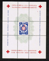 POLAND---Dachau   RED CROSS SHEET---3 MARK PERFORATED MINT NH** (SS-661) - Campo De Prisioneros