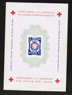 POLAND---Dachau   RED CROSS SHEET---3 MARK IMPERFORATE MINT NH** (SS-662) - Gefängnislager