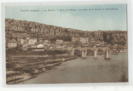 07 Ardèche Vogue La Rivière Le Pont Le Village Vue Prise De La Route De Saint Sernin écrite En 1944 - Sonstige & Ohne Zuordnung