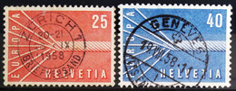 EUROPA 1957 - SUISSE                      N° 595/596                      OBLITERE - 1957