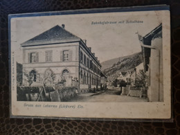 Carte LIEPVRE Leberau Gruss Rue De La Gare Ecole - Lièpvre