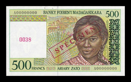Madagascar 500 Francs ND (1994) Pick 75As Specimen SC- AUNC - Madagascar