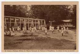 CPSM Dongelberg Près Wavre Jodoigne Belgique Belgique Colonie Enfants Débiles Plaine De Jeux Net-ball édi Belge - Jodoigne