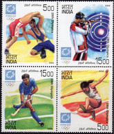 India 2004 Olympic Games, Athens 4v Se-tenant Block MNH, As Per Scan - Salto