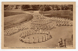 CPSM Dongelberg Près Wavre Jodoigne Belgique Belgique Colonie Enfants Débiles La Gymnastique Animée édi Belge - Jodoigne