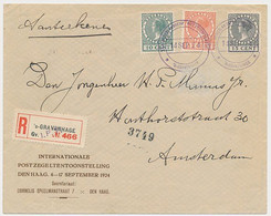 Aangetekend Tentoonstelling 's-GRAVENHAGE I.P.T. 1924 - XVe Nederlandsche Philatelistendag - Covers & Documents