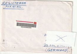 B 966) Indien R-Brief 2021 Mit Zollerklärung Aus Jabalpur Nach Elmshorn (Versand Im Großbrief) - Lettres & Documents
