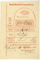 Wächtersbach 1868 Postschein Hanau Hessen - 1800 – 1899