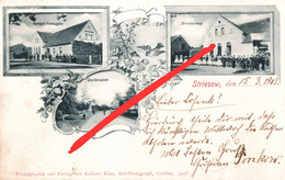 Litho AK Striesow Gasthof Konnopke Erntefestzug A Dissen Werben Fehrow Schmogrow Burg Maiberg Sielow Ruben Peitz Cottbus - Peitz