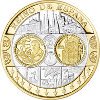 Espagne, Médaille, L'Europe, Espagne, Politics, FDC, FDC, Silver Plated Gold - Andere & Zonder Classificatie