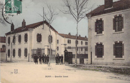 CPA CASERNE MILITARIAT - 21 - DIJON - Quartier JUNOT - Colorisée - Barracks