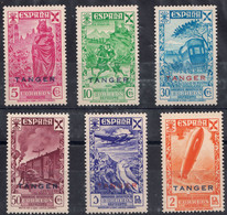 1943 SPANISH TANGIER ORPHANS CHARITY POSTAL HISTORY (ED.17-22) MNH VF - Marruecos Español