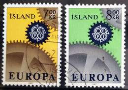 EUROPA 1967 - ISLANDE                      N° 364/365                      OBLITERE - 1967