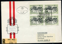 AUSTRIA 1971 Motor Touring Club Block Of 4 On FDC.  Michel 1371 - FDC