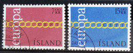 EUROPA 1971 - ISLANDE                      N° 404/405                     OBLITERE - 1971