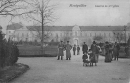 CPA FRANCE - 34 - MONTPELLIER - Caserne Du 2èm Génie - Edition Maurel - Animée - Colorisée - Barracks