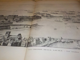 GRAVURE GRANDE REVUE NAVALE RADE DE CHERBOURG 1900 - Aviazione