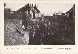 CPA - 80 - LIHONS - Un Aspect Du Pays - Guerre 1914 1915 - Huret PARIS - Otros & Sin Clasificación