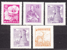 South Korea 1956 Mi#224-228 Mint Hinged - Korea, South