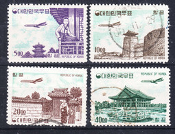 South Korea 1962/1963 Airmail Mi#371-374 Used (371 Mint Hinged) - Corée Du Sud