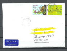 SCHWEDEN Sweden 2022 Air Mail Cover To Estonia - Storia Postale