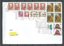 DENMARK Dänemark 2022 Cover To Estonia With Many Stamps Ch. Kold Red Cross Art History Etc. - Storia Postale